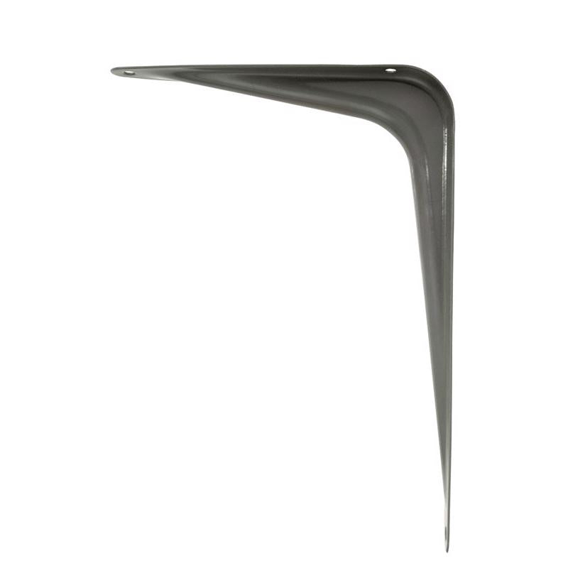 Hampton Gray Steel Shelf Support 18 Ga. 6 in. L 100 lb, Pack of 10