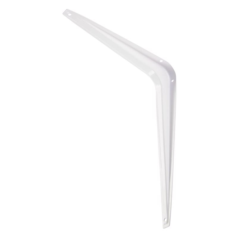 Hampton White Steel Shelf Support 18 Ga. 8 in. L 100 lb, Pack of 10