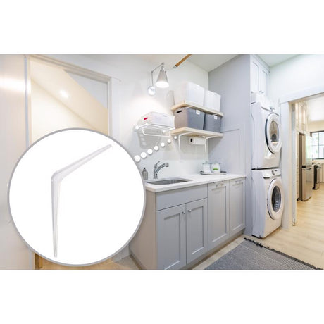 Hampton White Steel Shelf Support 18 Ga. 10 in. L 100 lb, Pack of 10