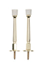 Ace 3 in. W Metal Bright Gold Rigid Door Stop Mounts to door and wall 1/8 in., Pack of 5