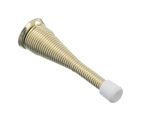 Ace 3 in. W Metal Bright Gold Spring Broad Base Door Stop Mounts to door and wall 1/8 in., Pack of 5