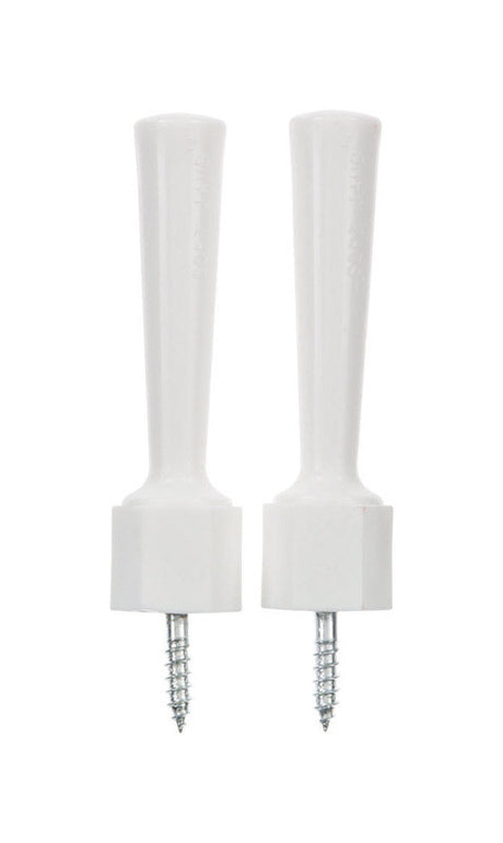 Ace 3-1/4 in. W Plastic White Flexible Door Stop Mounts to door and wall 0 in., Pack of 5