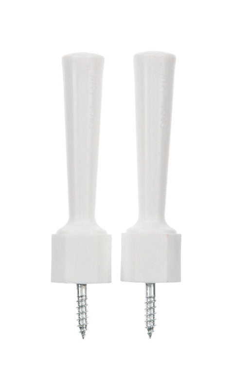 Ace 3-1/4 in. W Plastic White Flexible Door Stop Mounts to door and wall 0 in., Pack of 5
