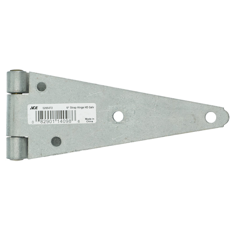 Ace 6 in. L Galvanized Heavy Duty Strap Hinge 1 pk