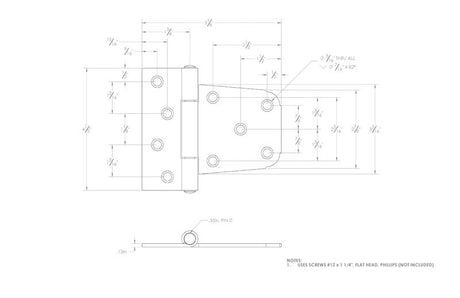 Ace 4.63 in. L Zinc-Plated Zinc Gate Hinge 1 pk
