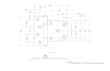 Ace 4.63 in. L Gloss Steel Gate Hinge 1 pk