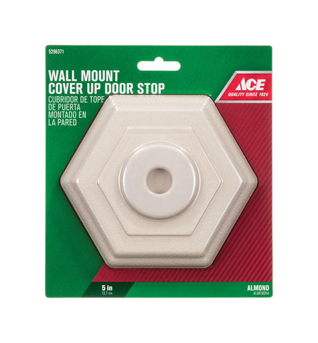 Ace 5 in. L Rubber Almond Wall Door Stop Mounts to wall 5 in.
