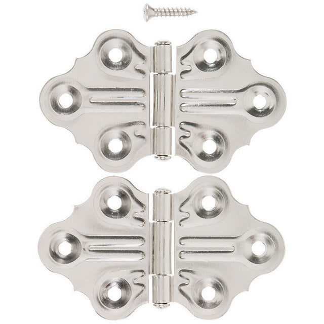 Ace 1.4 in. W X 1-1/4 in. L Nickel Steel Cabinet Hinge 2 pk