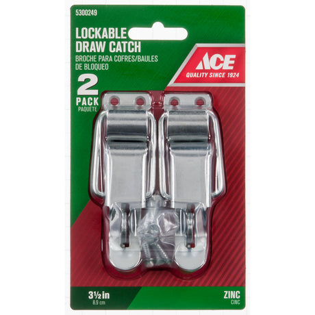 Ace Zinc-Plated Zinc Lockable Drawer Catch 2 pk