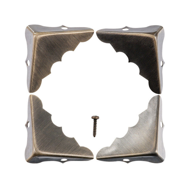 Ace Antique Brass Decorative Corner 0.6 in. 1-1/4 in. 4 pk