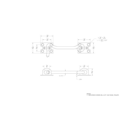 Ace 0.99 in. L Zinc Plate Staple Gate Hook 1 pk, Pack of 5