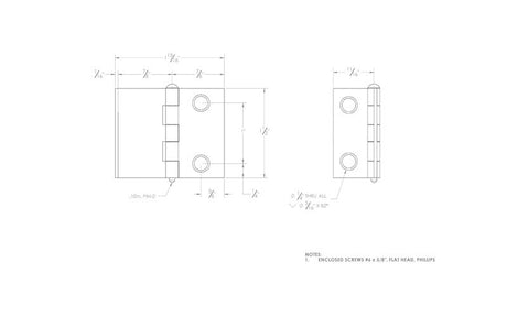 Ace 1-1/2 in. L Bright Brass Shutter Hinge 2 pk