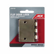 Ace Bright Brass Steel Flip Lock 1 pk