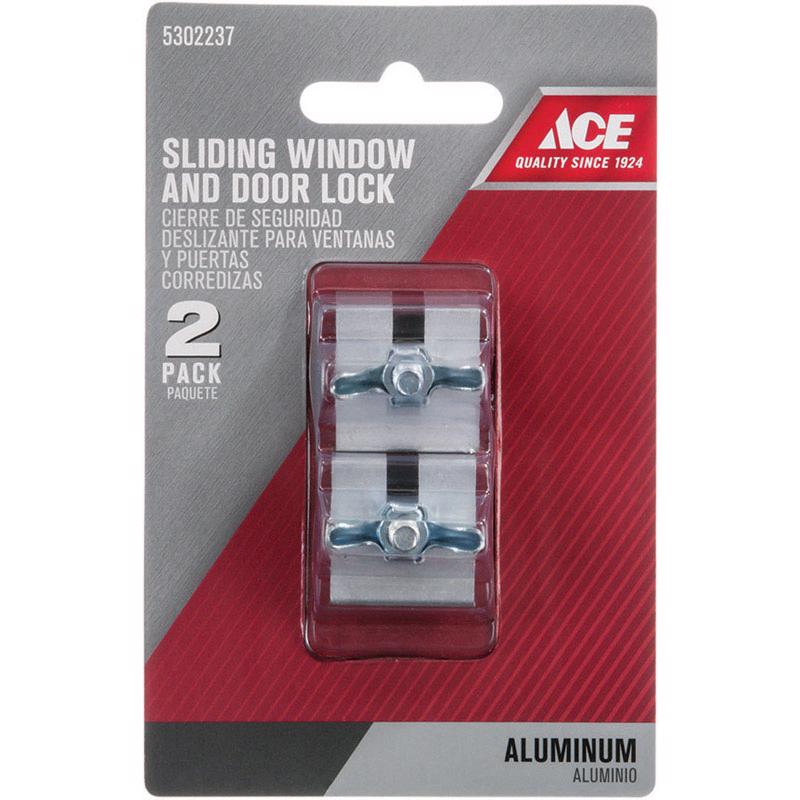 Ace Matte Aluminum Indoor Slide Locks, Pack of 5