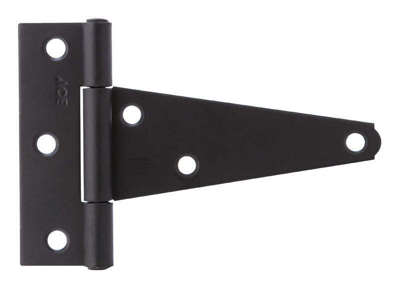 Ace 4 in. L Black Heavy Duty T Hinge 1 pk
