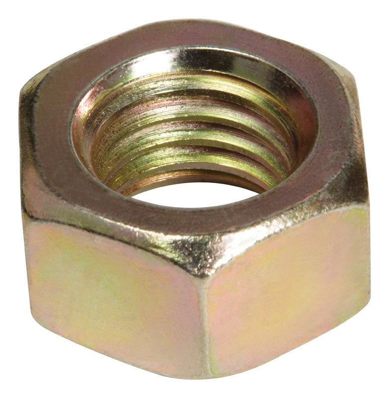 Hillman 9/16 in. Zinc Dichromate Steel USS Hex Nut 50 pk