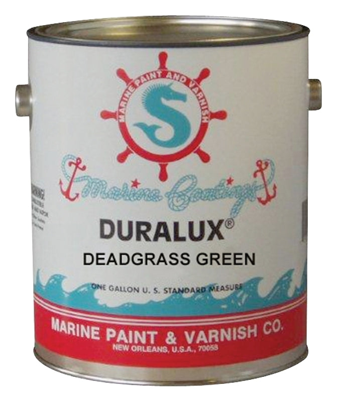 Duralux M745-1 Marine Enamel, Flat, Camouflage Dead Grass Green, 1 gal Can, Pack of 4