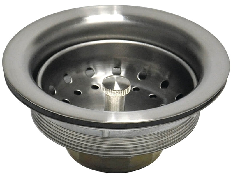 Danco 89302 Basket Strainer Assembly, 3-1/2 in Dia, Brass, Brushed Nickel, For: Universal Sinks