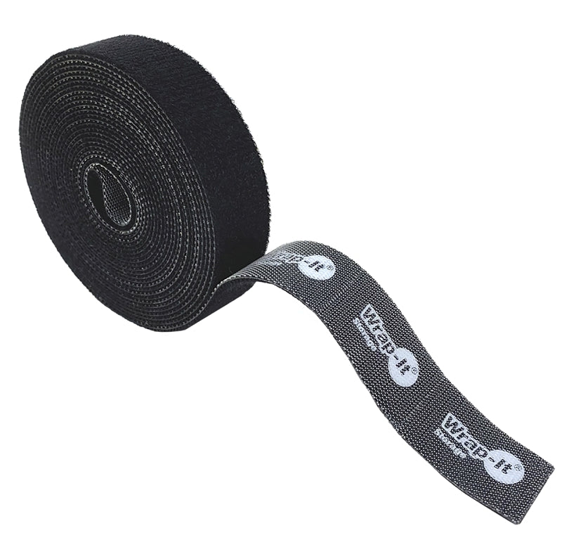 Wrap-It Storage 400-12x75PBL Perforated Roll, 3/4 in W, 12 ft L, Nylon, Black
