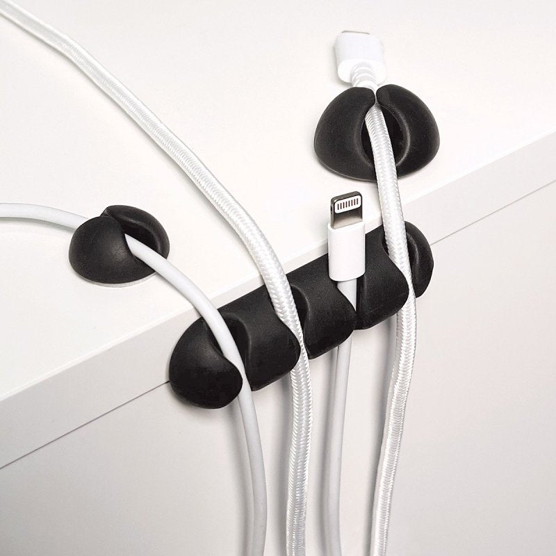 Wrap-It Storage 514-CLIPS-BL Cable Clip, Silicone, Black