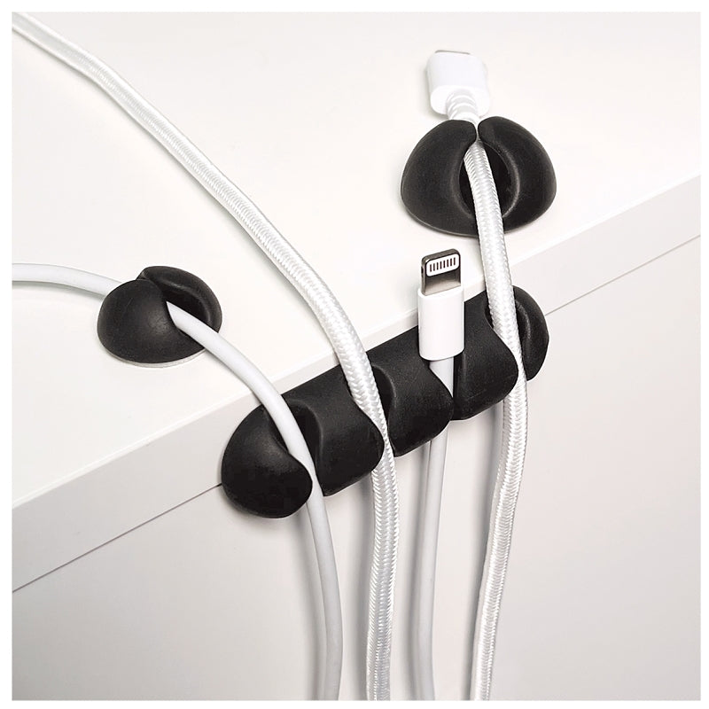 Wrap-It Storage 514-CLIPS-BL Cable Clip, Silicone, Black