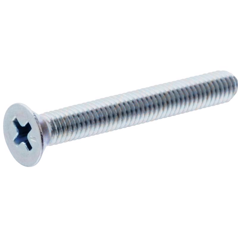 HILLMAN No. 10-32 Ga. X 1-1/4 in. L Phillips Flat Head Zinc-Plated Steel Machine Screws 1 lb 100 pk