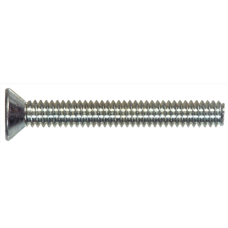 HILLMAN No. 10-32 Ga. X 1-1/4 in. L Phillips Flat Head Zinc-Plated Steel Machine Screws 1 lb 100 pk
