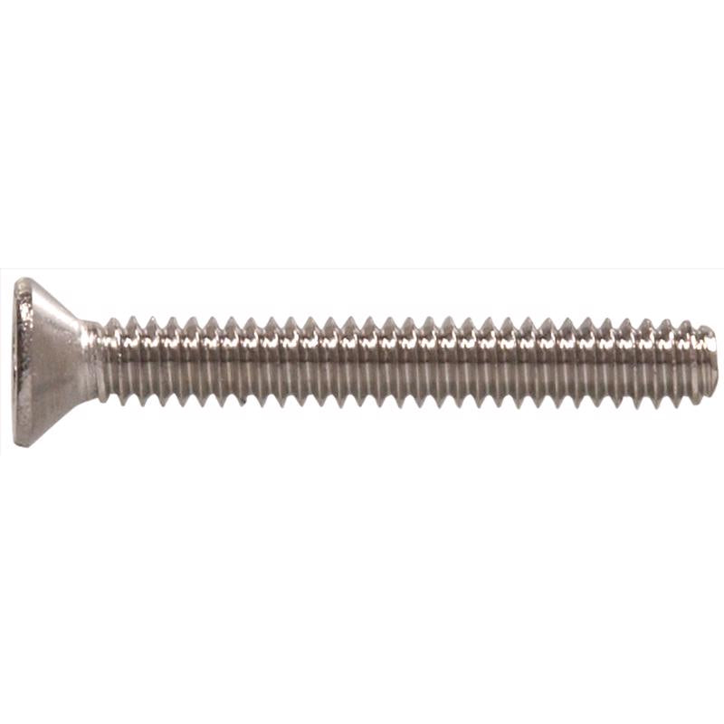 HILLMAN No. 10-32 Ga. X 2 in. L Phillips Flat Head Stainless Steel Machine Screws 100 pk