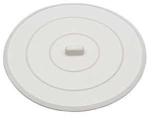 Danco 89042 Sink Stopper, Flat Suction, Rubber, White, For: Universal Bathroom and Kitchen Sink