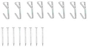 ProSource PH-121005-PS Picture Hanger, 5 lb, Steel, Zinc, Zinc, Nail-In Mounting