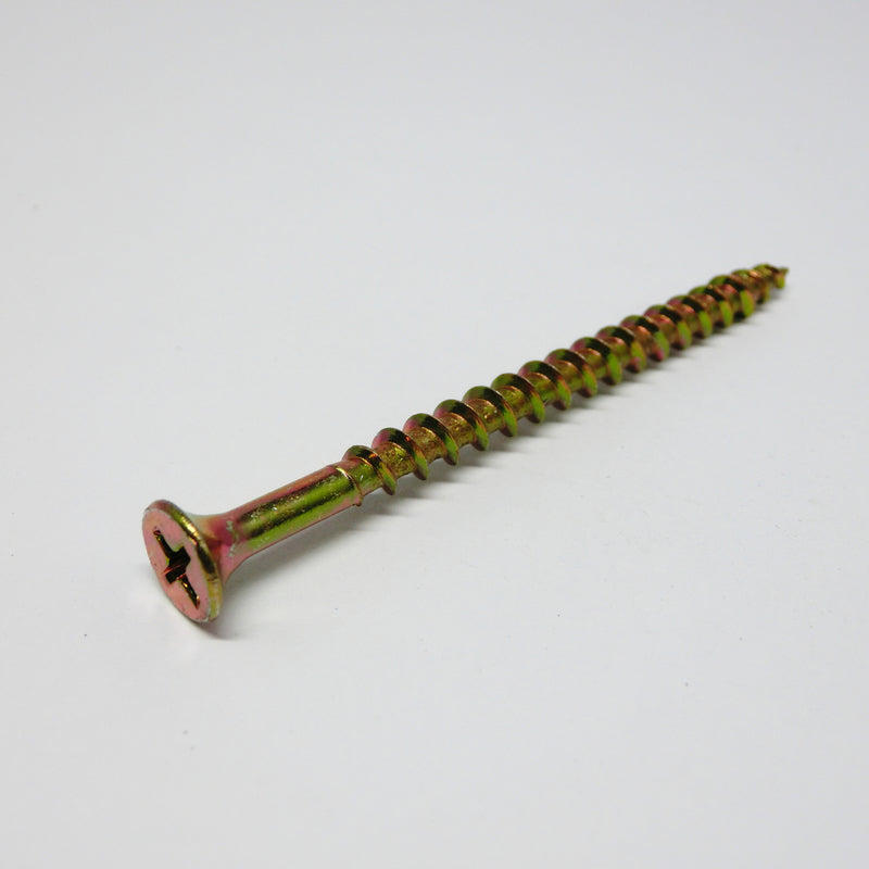 Ace No. 8 X 2-1/2 in. L Phillips Yellow Zinc Coarse Cabinet Screws 50 pk