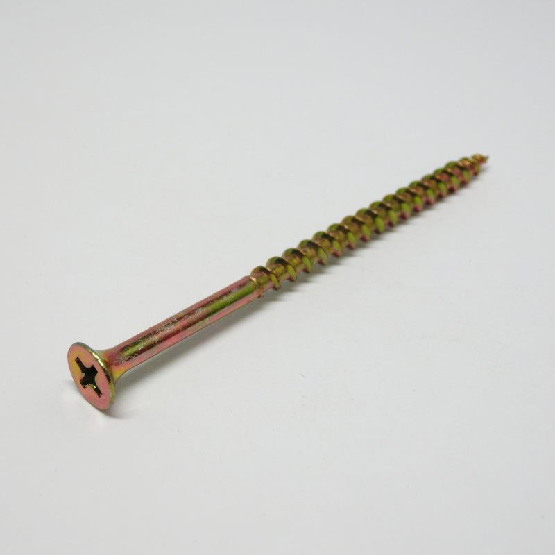 Ace No. 8 X 3 in. L Phillips Yellow Zinc Coarse Cabinet Screws 50 pk