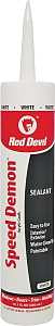 Red Devil SPEED DEMON 0736 General-Purpose Acrylic Caulk, White, 40 to 90 deg F, 10.1 fl-oz Cartridge