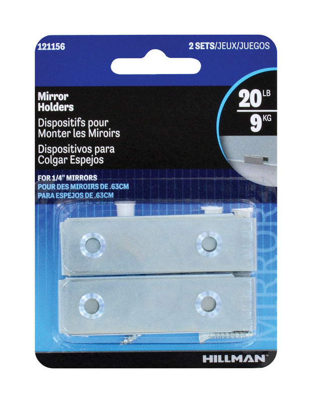 HILLMAN AnchorWire Silver Hidden Mirror Holder 20 lb 2 pk, Pack of 10