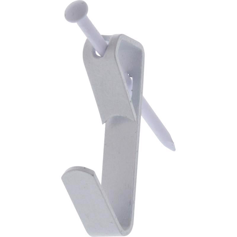 HILLMAN Steel-Plated White Conventional Picture Hanger 30 lb 6 pk, Pack of 10