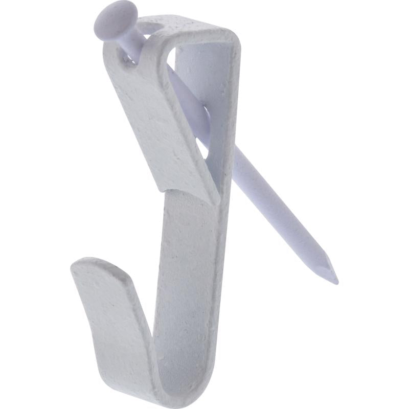 HILLMAN Steel-Plated White Standard Picture Hanger 100 lb 2 pk, Pack of 10