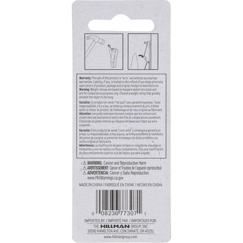 HILLMAN AnchorWire Brass-Plated Gold Safety Picture Hanger 30 lb 2 pk, Pack of 10
