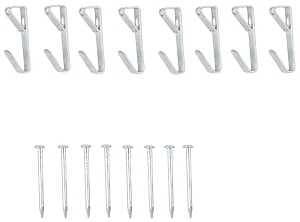 ProSource PH-121010-PS Picture Hanger, 10 lb, Steel, Zinc, Zinc, Nail-In Mounting