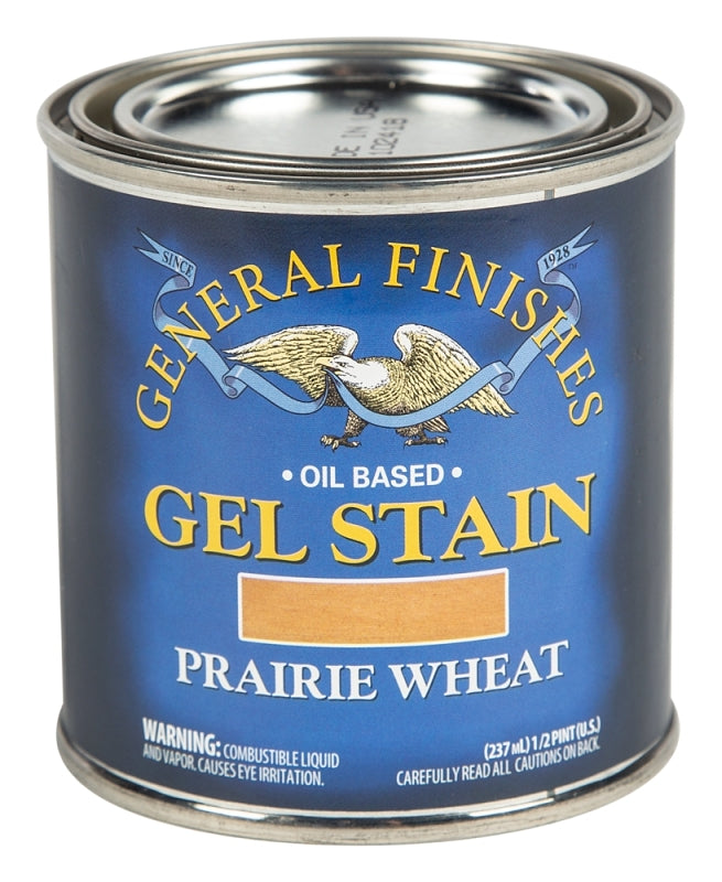 General Finishes PH Stain, Prairie Wheat, Gel, Liquid, 1/2 pt, Can