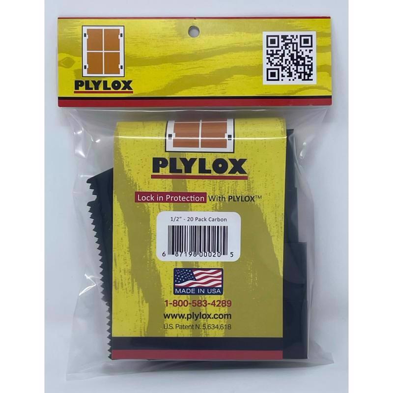 Plylox Painted Black Spring Steel Window Clip 20 pk