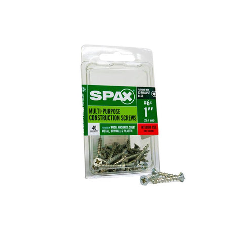 SPAX Multi-Material No. 6 Label X 1 in. L Unidrive Flat Head Serrated Construction Screws