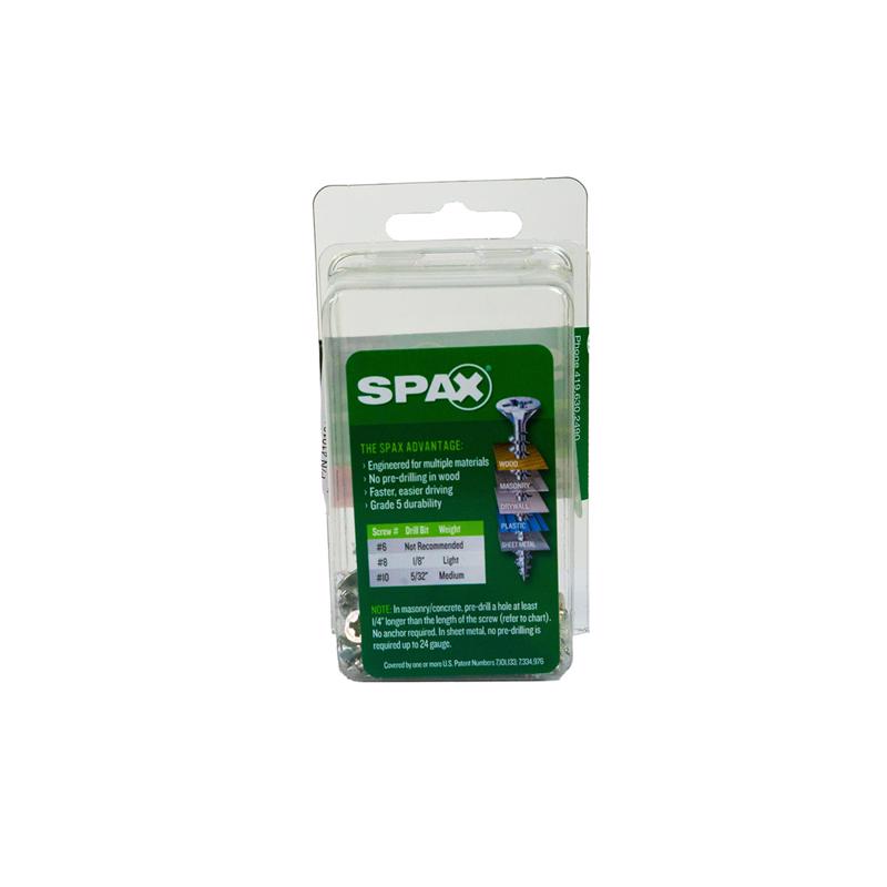 SPAX Multi-Material No. 6 Label X 1 in. L Unidrive Flat Head Serrated Construction Screws