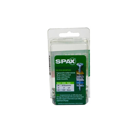 SPAX Multi-Material No. 8 Label X 1 in. L Unidrive Flat Head Serrated Construction Screws