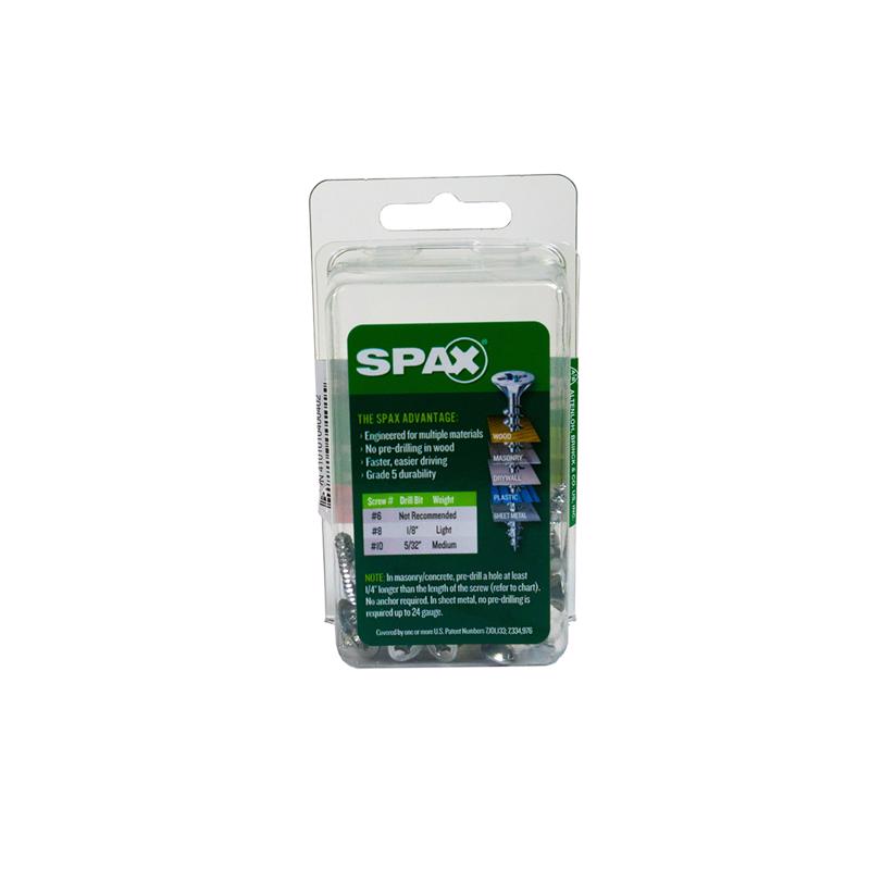 SPAX Multi-Material No. 8 Label X 1-1/2 in. L Unidrive Flat Head Serrated Construction Screws