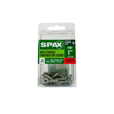 SPAX Multi-Material No. 10 Label X 1 in. L Unidrive Flat Head Serrated Construction Screws