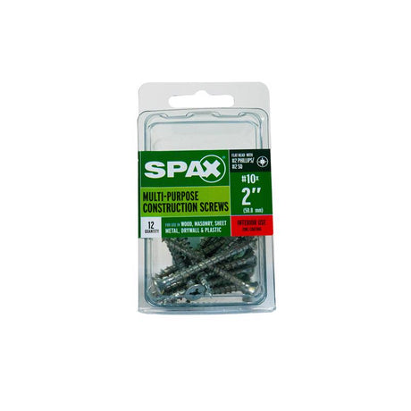 SPAX Multi-Material No. 10 Label X 2 in. L Unidrive Flat Head Serrated Construction Screws