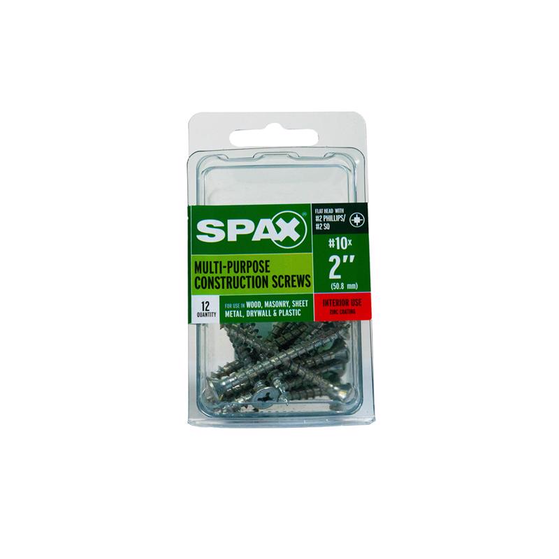 SPAX Multi-Material No. 10 Label X 2 in. L Unidrive Flat Head Serrated Construction Screws
