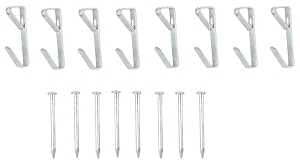 ProSource PH-121020-PS Picture Hanger, 20 lb, Steel, Zinc, Zinc, Nail-In Mounting