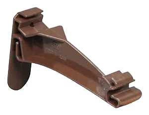 Amerimax M1722B Hidden Hook, 5 in L, 5 in W, 4-1/2 in H, Vinyl, Brown