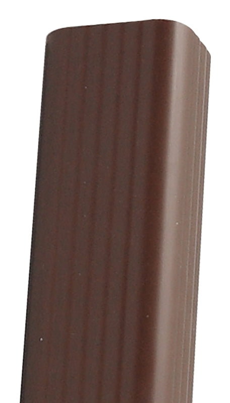 Amerimax M1593 Roofing Gutter, 10 ft L, 3 in W, Vinyl, Brown, Pack of 6